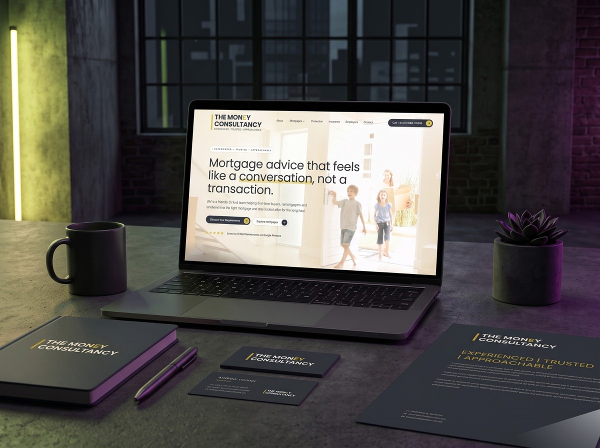The Money Consultancy branding and website design project