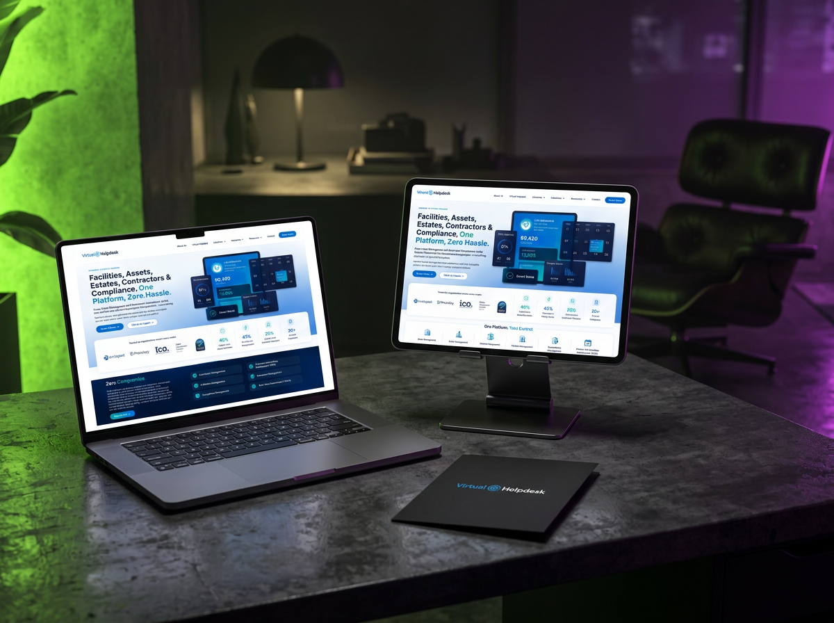 Virtual Helpdesk branding and website design project